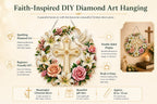 ✝️💐 Cross, Flowers & Dove Diamond Art Hanging Ornament Kit – A Relaxing DIY Craft Filled with Faith & Peace ✨🙏