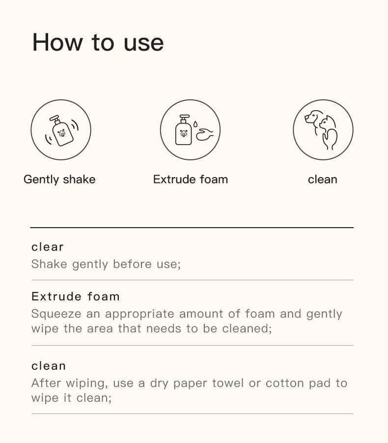 Pet Coconut Oil No-Rinse Cleansing Foam