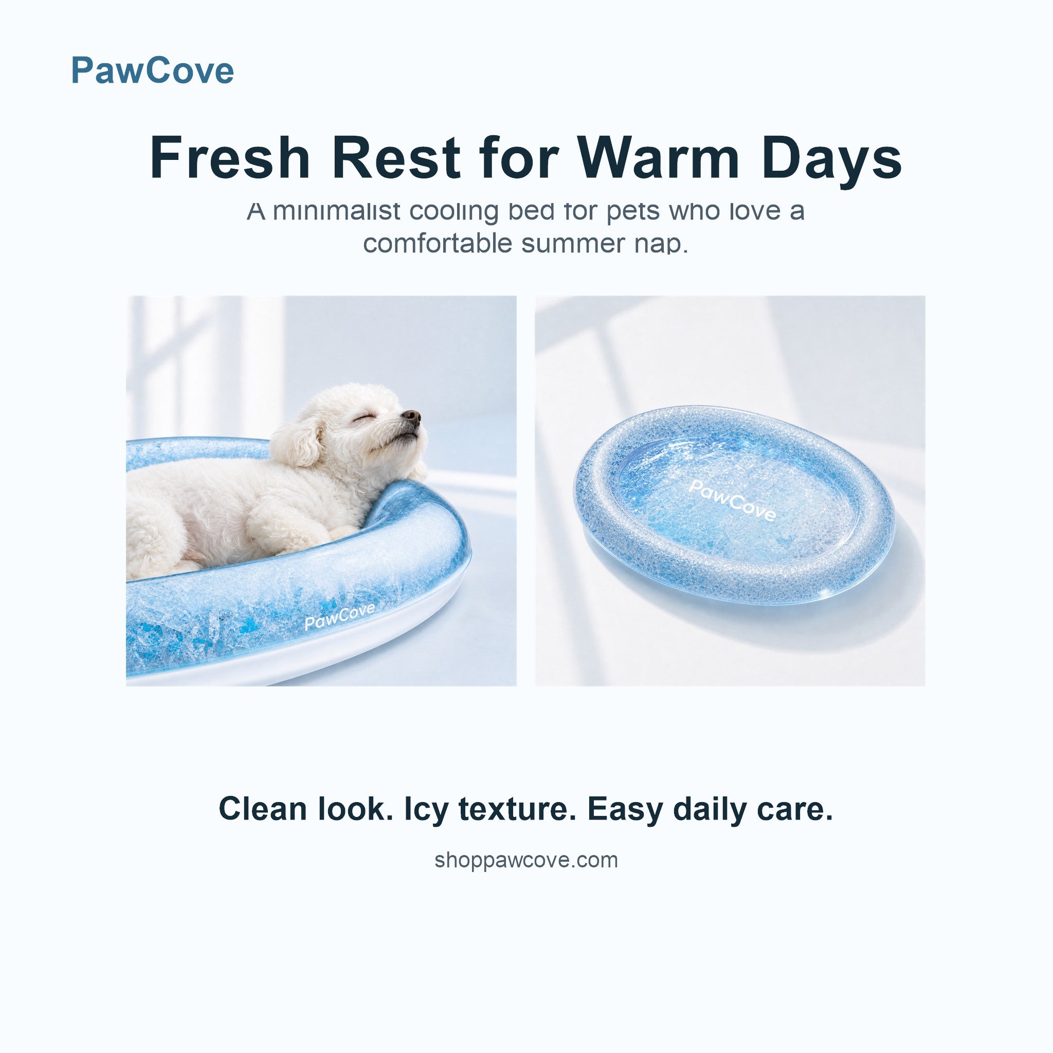 PawCove Gel Cooling Pet Bed for Dogs & Cats