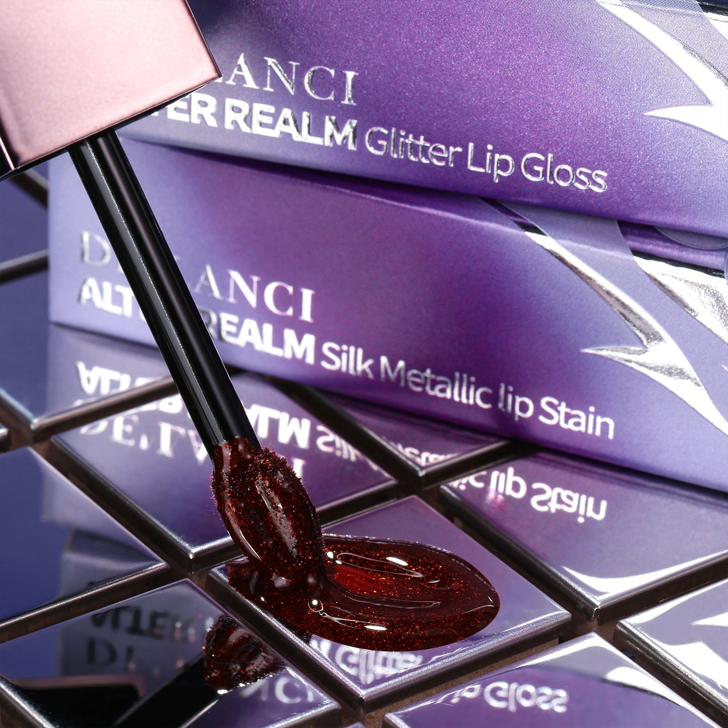 DE’LANCI Alter Realm Shimmer Velvet Lip Gloss – Vegan Bold Gothic Shimmer