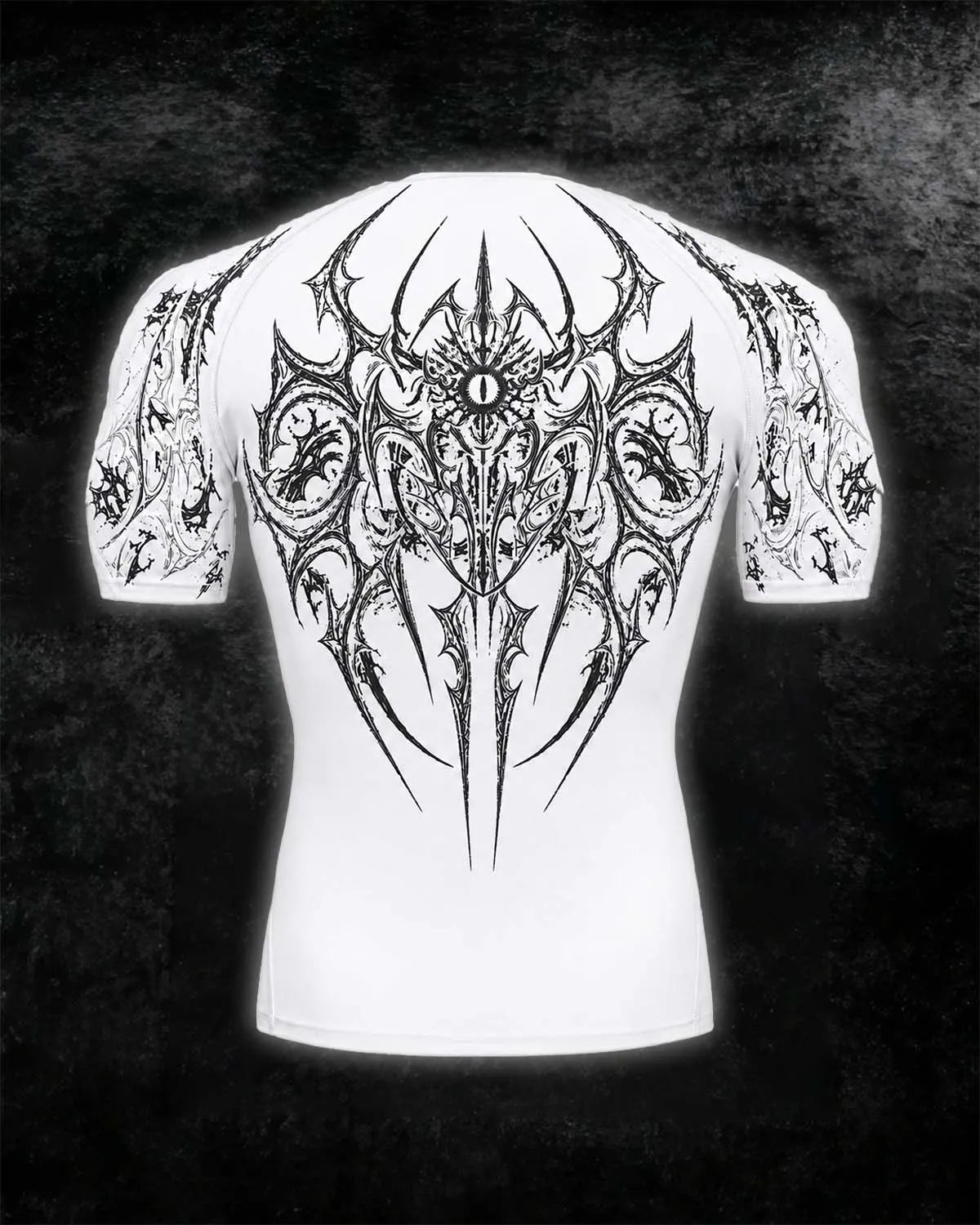 Void Eye Compression Tee [White Rune]