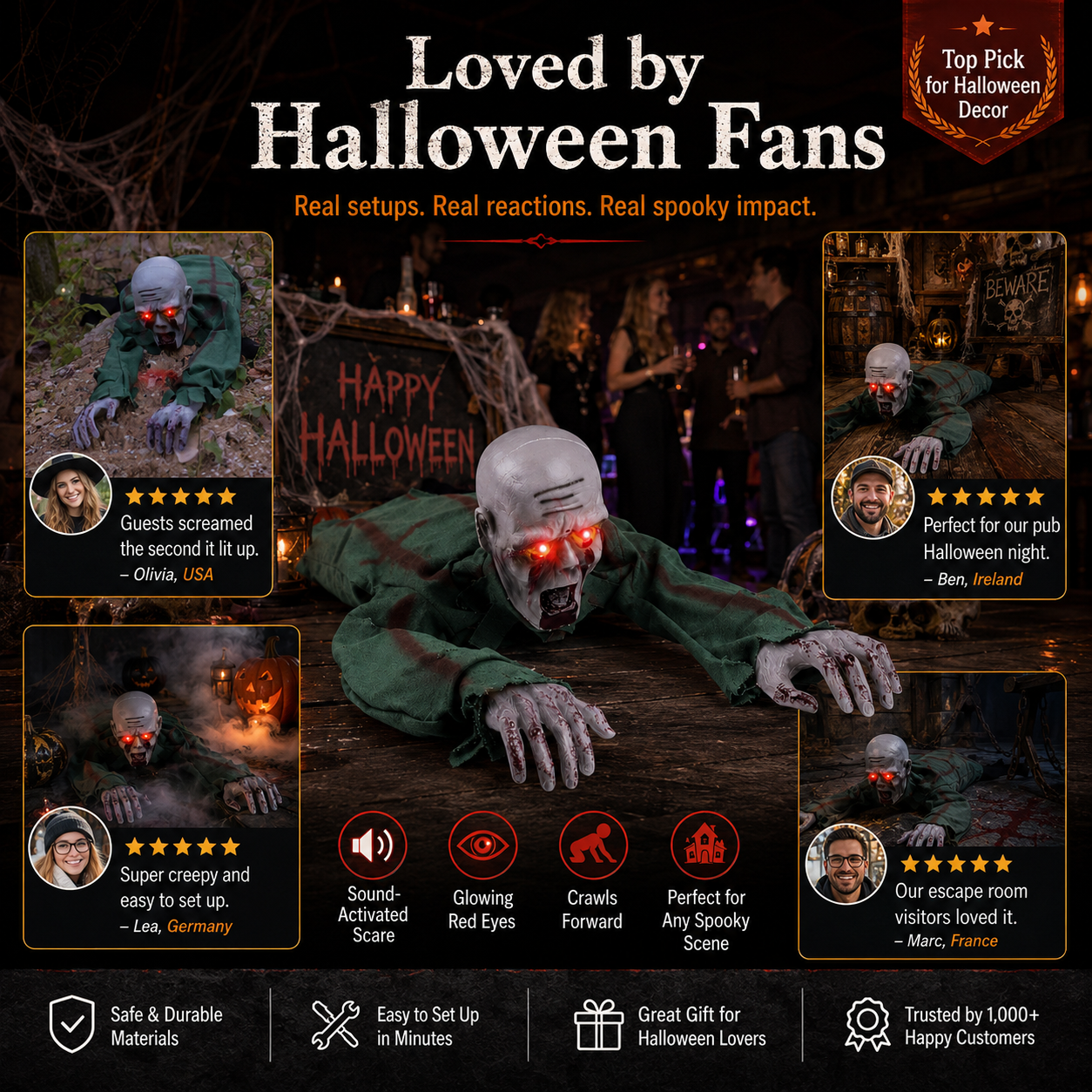 🎉🔥Free Shipping🔥Halloween Horror Model Crawling Ghost