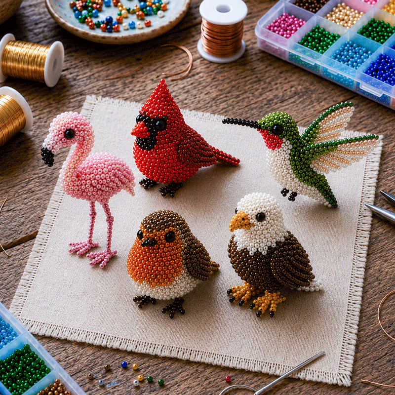 🐦 DIY Bird Beading Kit (5 pcs)