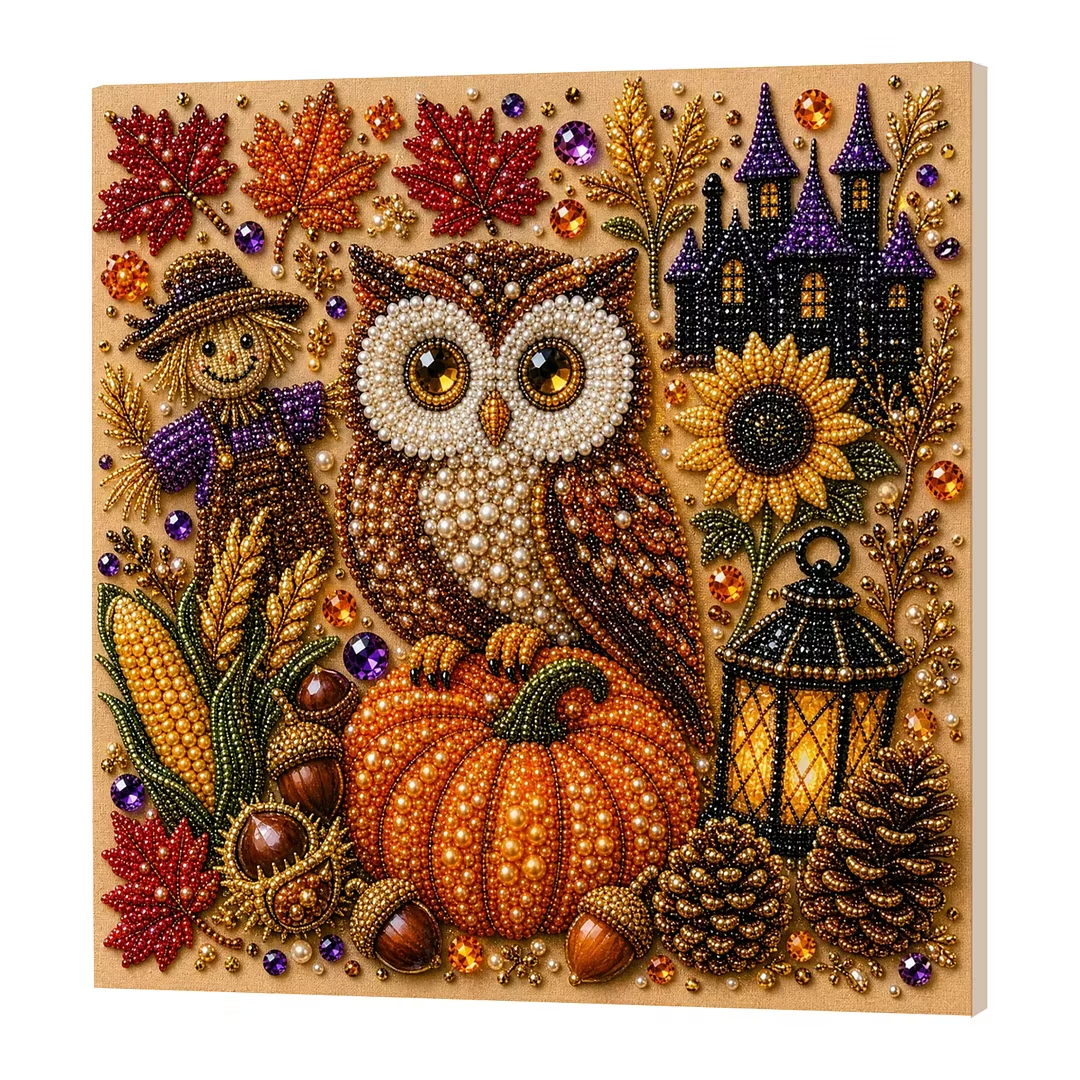 💥 Limited Time 49% OFF – 👻✨ Halloween Pearl Art DIY Kit – Create Spooky-Cute Magic