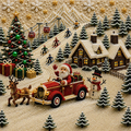 🧘Cozy & Creative-💎 Christmas Pearl Diamond Art Kit With Display Frame