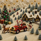 🧘Cozy & Creative-💎 Christmas Pearl Diamond Art Kit With Display Frame