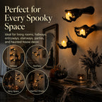 Halloween Decorations, Pack of 3 Wall Mounted Creepy Reaching Hands with Lighted Candles