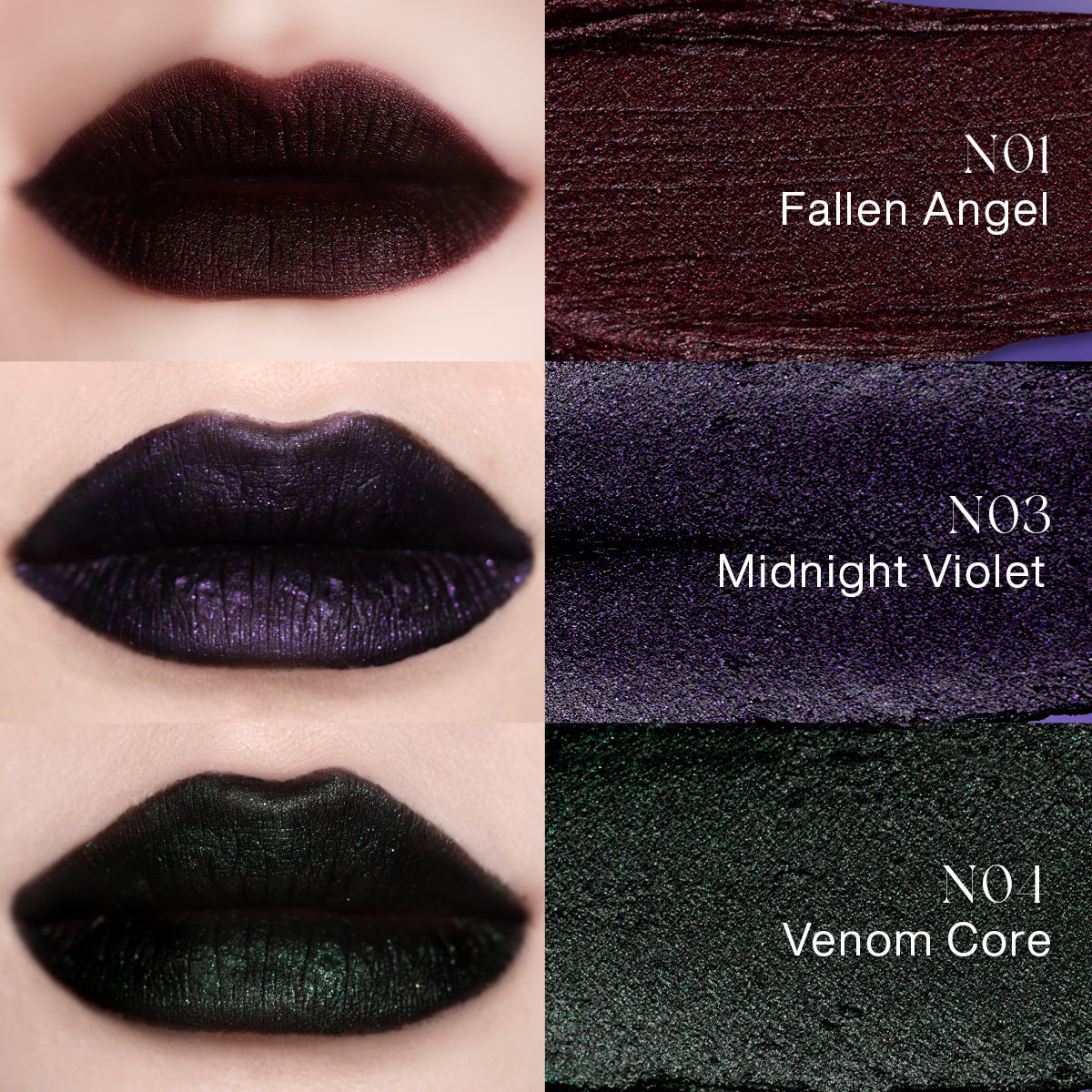 DE’LANCI Alter Realm Shimmer Velvet Lip Gloss – Vegan Bold Gothic Shimmer