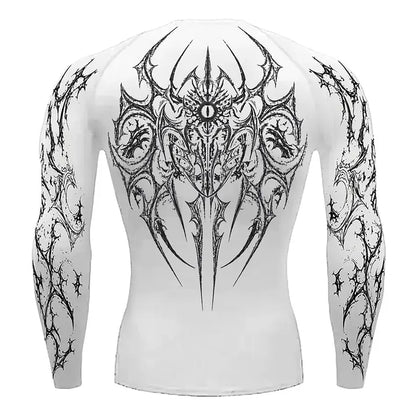 Void Eye Compression long sleeve [White Rune]