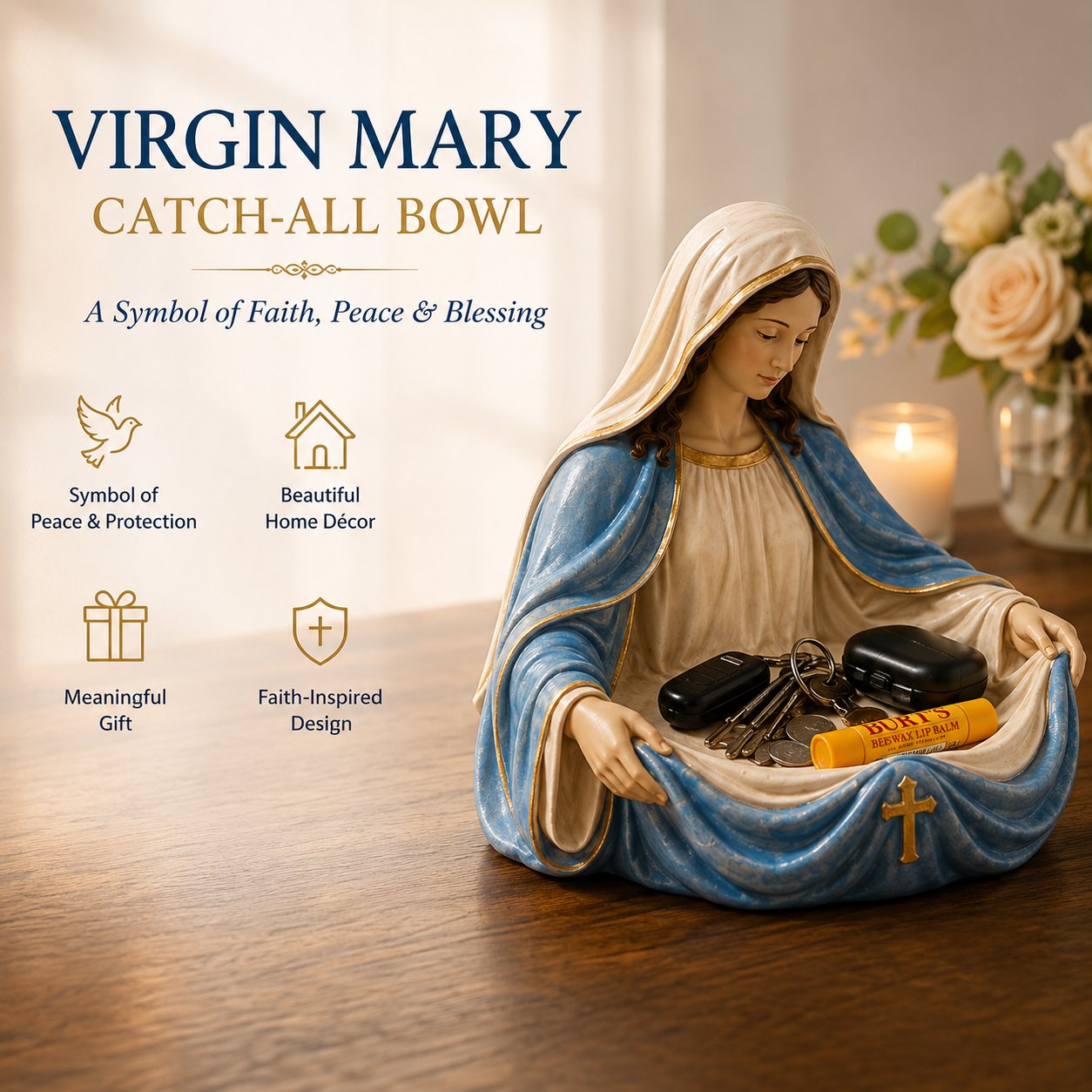 🔥Last Day 49% OFF - Handmade Virgin Mary Catch-All Bowl