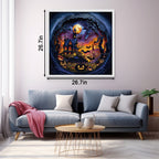 Midnight Haunt Framed Jigsaw Wall Art – Spooky Halloween Puzzle Decor