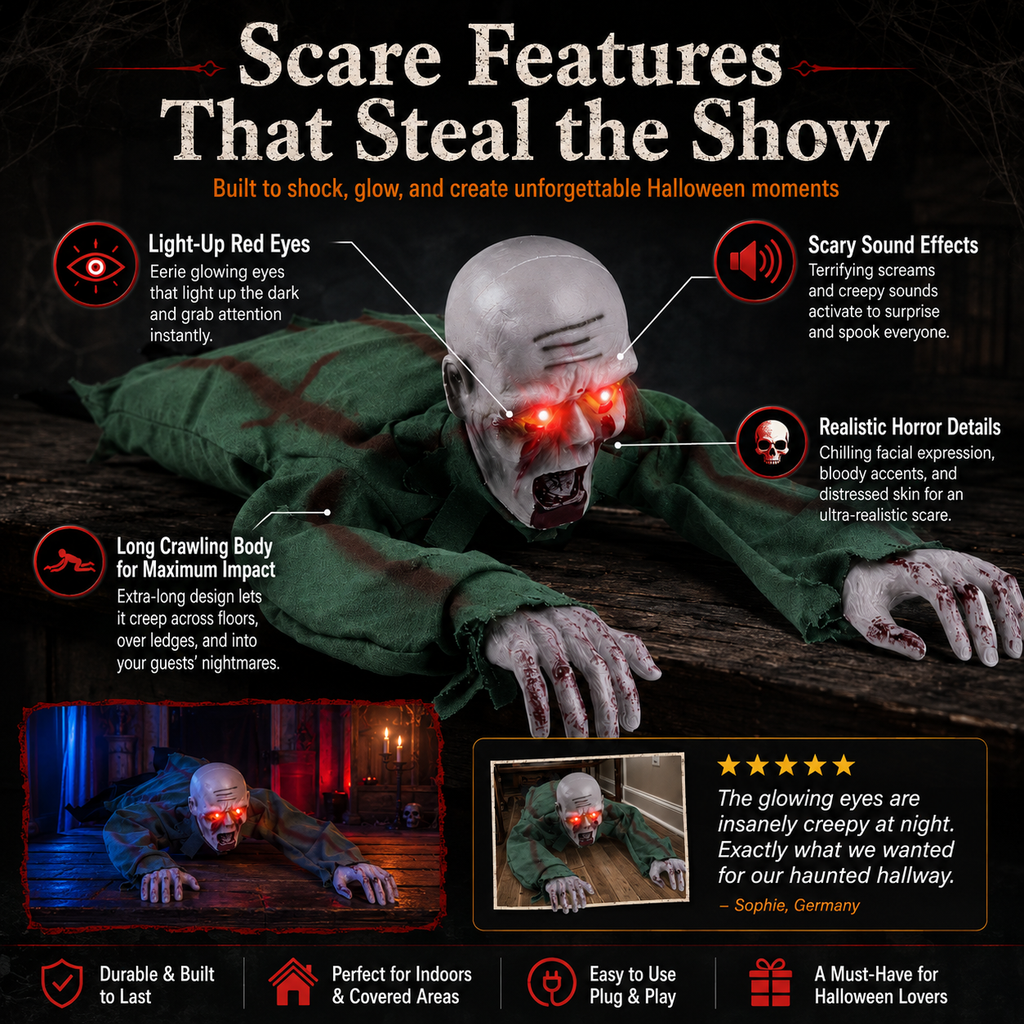 🎉🔥Free Shipping🔥Halloween Horror Model Crawling Ghost