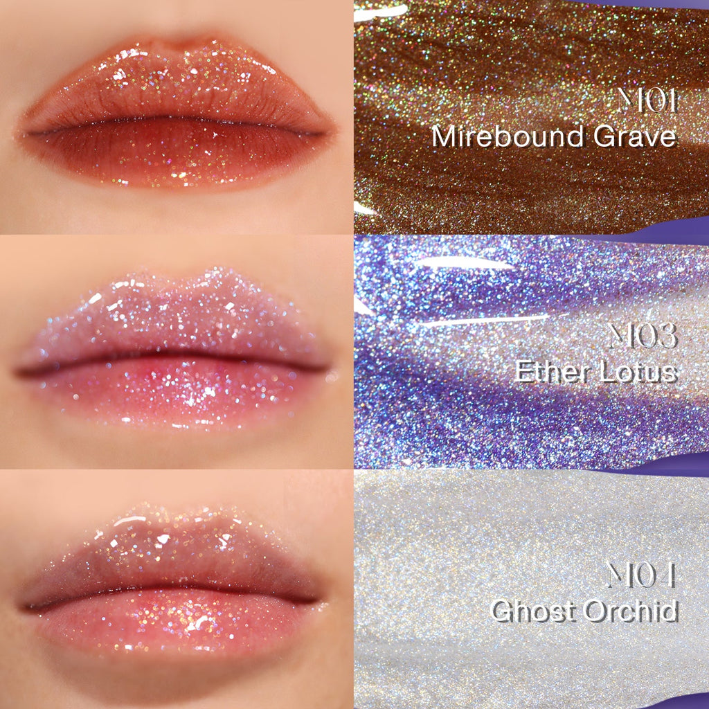 DE’LANCI Alter Realm Shimmer Velvet Lip Gloss – Vegan Bold Gothic Shimmer