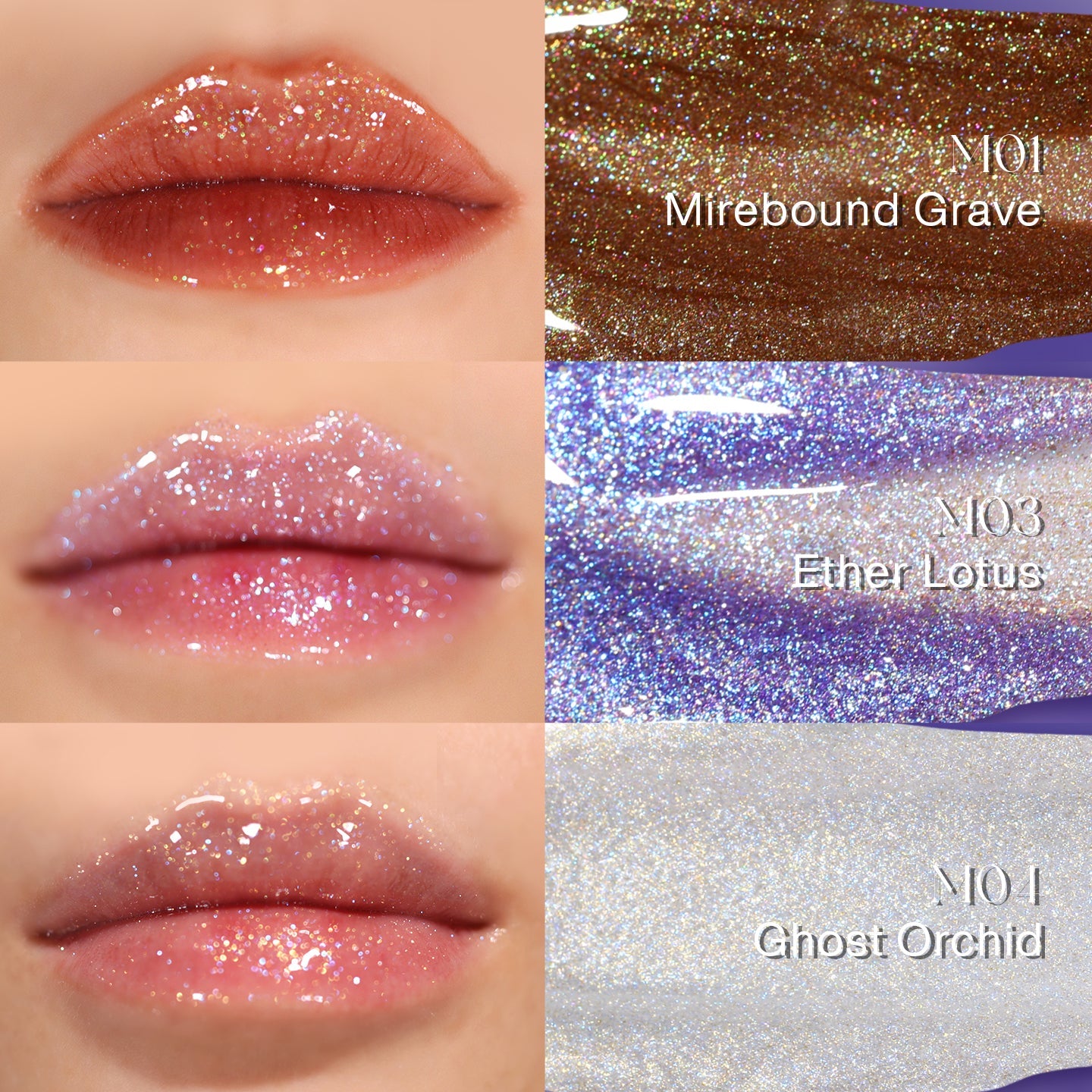 DE’LANCI Alter Realm Shimmer Velvet Lip Gloss – Vegan Bold Gothic Shimmer