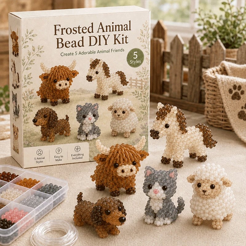 🔥LAST DAY 50% OFF - 🐳 Frosted Sea Glass-Style Beading DIY Kit✨