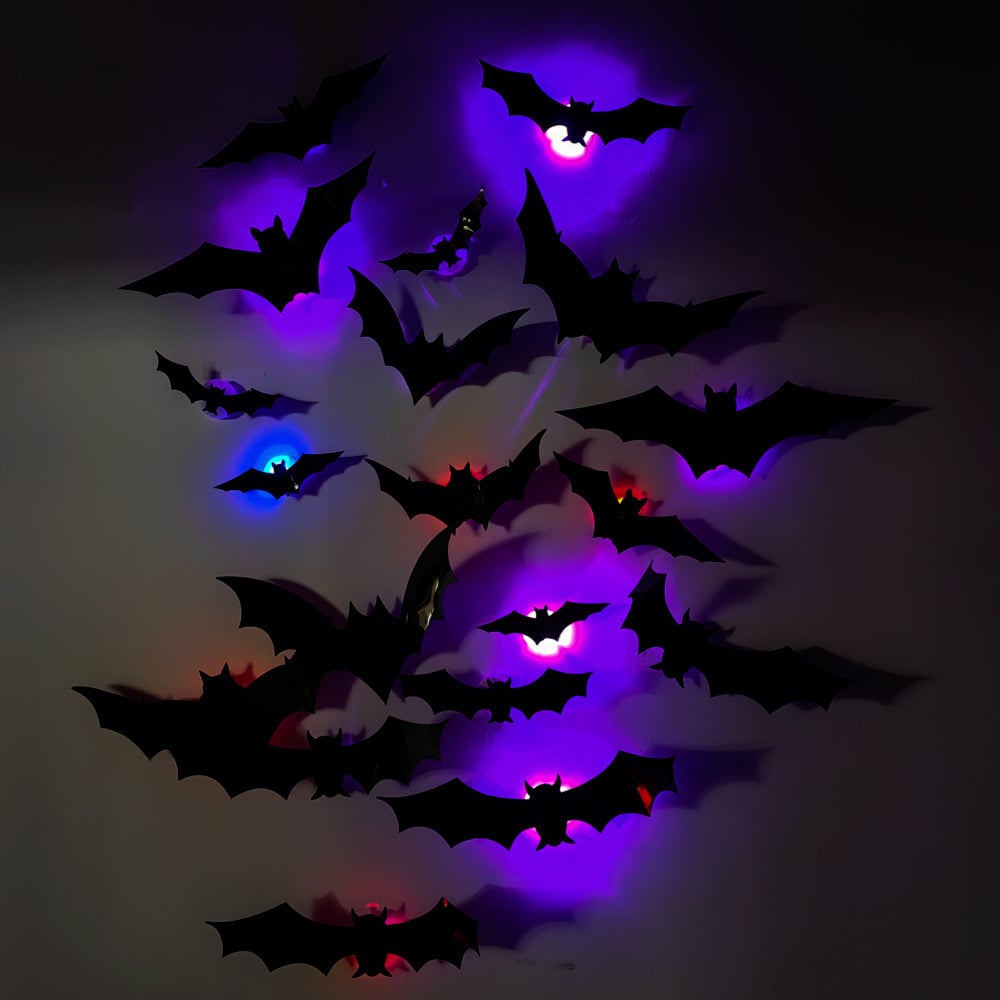 🎁Hot Sale Promotion 49% OFF🔥 3D Bat Light Design LED Decorations (contains three sizes: large, medium and small)