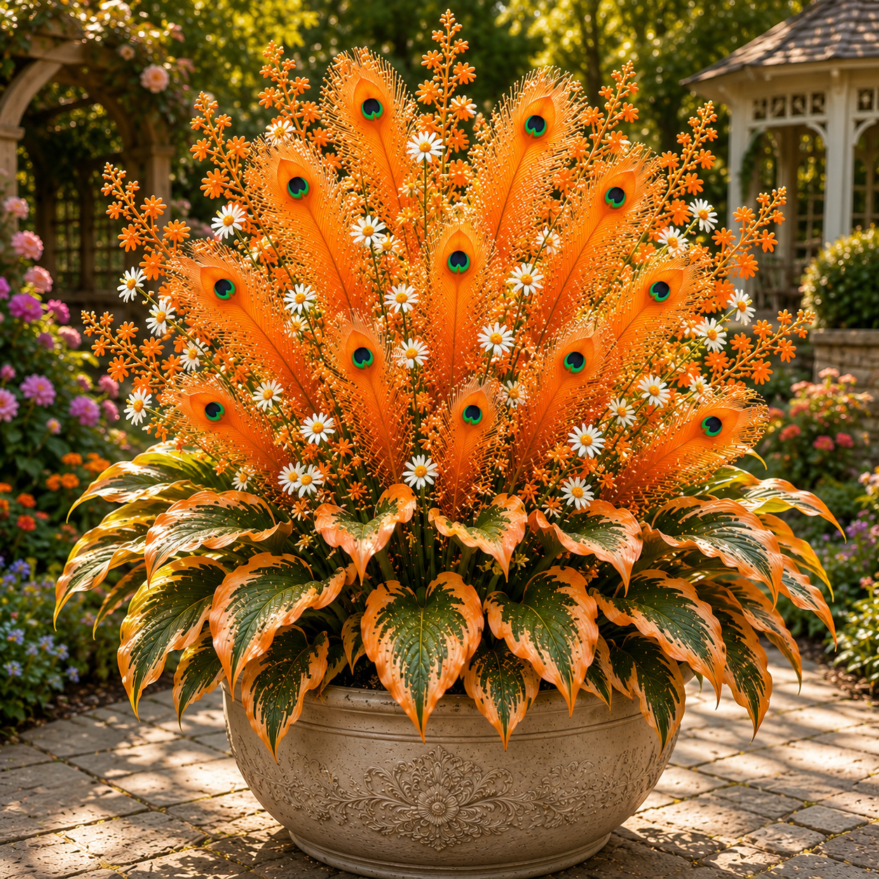 🌿🔥 Peacock Flame Hosta Bulbs – Stunning Colors That Brighten Any Space 🦚