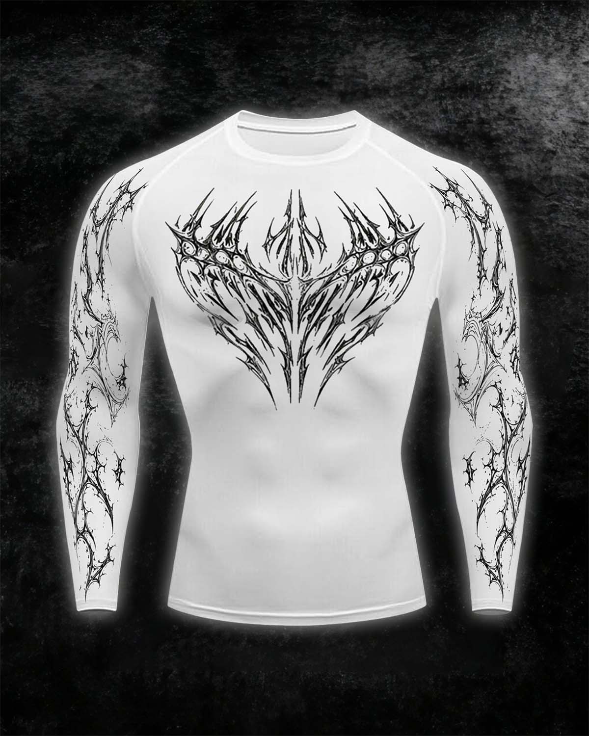 Void Eye Compression long sleeve [White Rune]