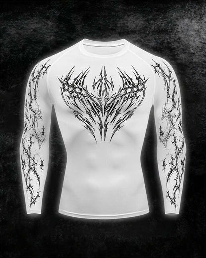 Void Eye Compression long sleeve [White Rune]