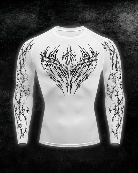 Void Eye Compression long sleeve [White Rune]