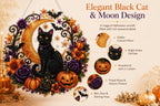 Black Cat Moon Diamond Art Hanging Ornament Kit – Relaxing DIY Halloween Craft 🎃💎 (📦Buy 2 Free Shipping)
