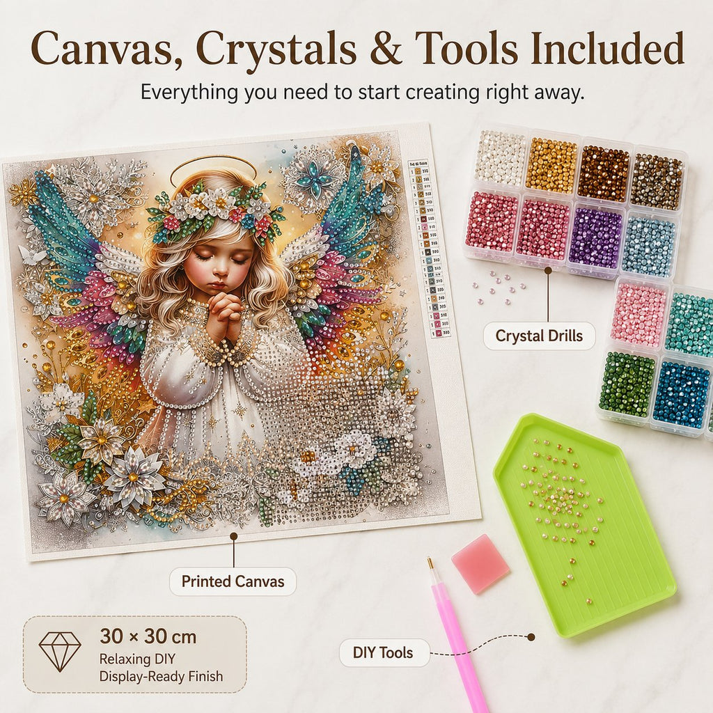 🧘Relaxing & Beginner-Friendly-Sparkling Crystal Diamond Art Kit For DIY Wall Decor