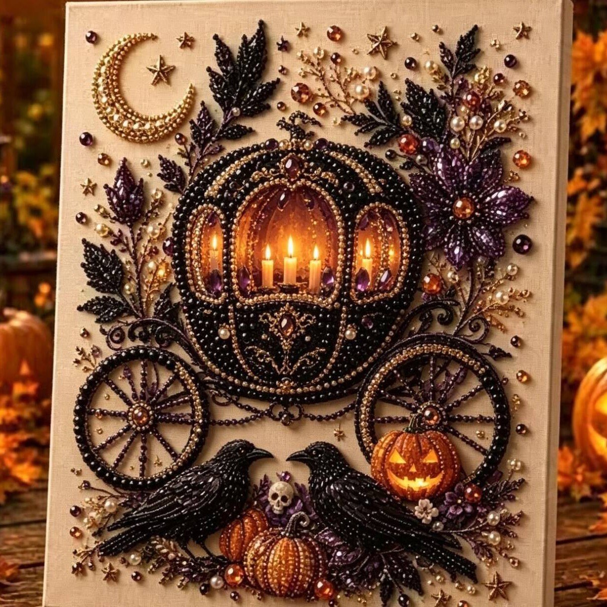 🔥LAST DAY 50% OFF - 🎃Halloween Pearl Diamond Art DIY Kit👻 (No Mess, Beginner)