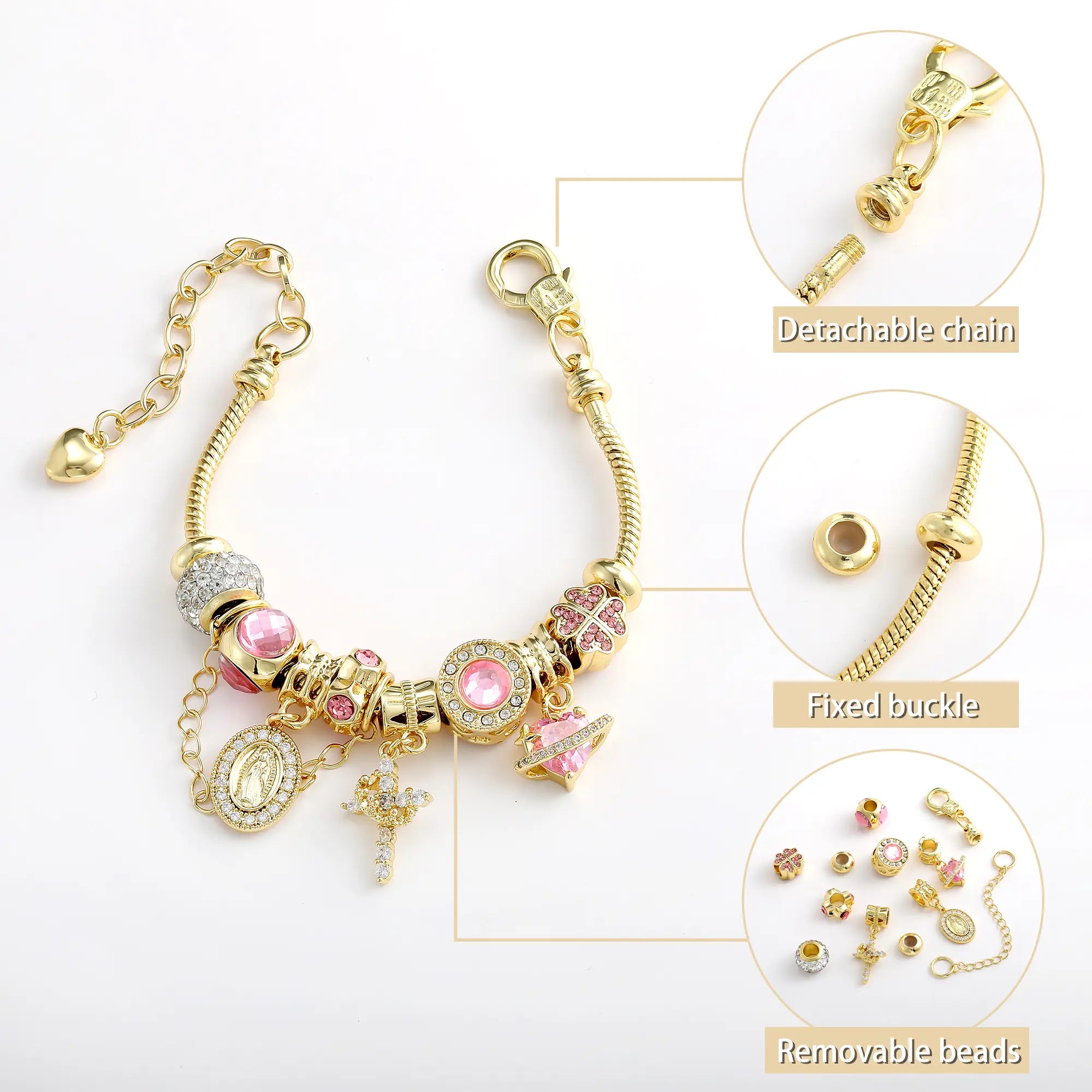 Gold & Silver Aurora Multi-Element Chain Bracelet