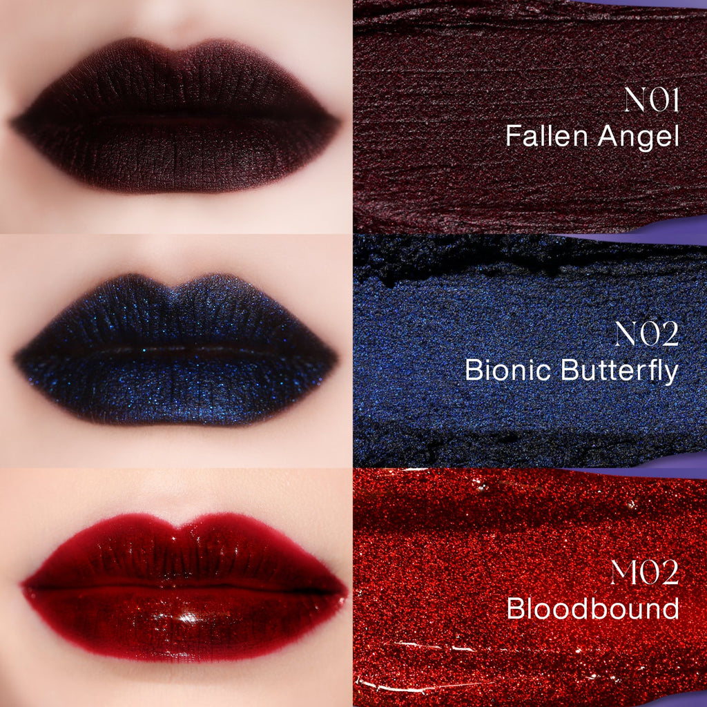 DE’LANCI Alter Realm Shimmer Velvet Lip Gloss – Vegan Bold Gothic Shimmer