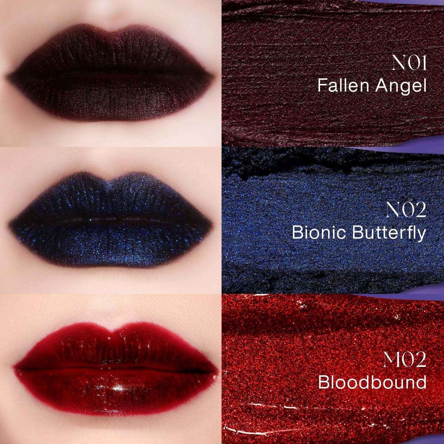 DE’LANCI Alter Realm Shimmer Velvet Lip Gloss – Vegan Bold Gothic Shimmer