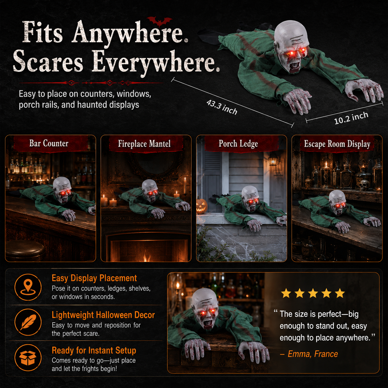 🎉🔥Free Shipping🔥Halloween Horror Model Crawling Ghost