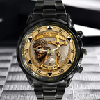 Custom Jesus Christ Crucifix Watch - Personalized Name Watch - Christian Faith Gift For Men, Christian Families