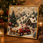 🧘Relaxing & Beginner-Friendly-🎄🎅 Premium 3D Pearl Christmas Wall Art Kit