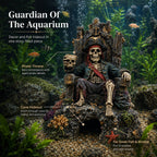 Underwater Pirate Skeleton Throne Aquarium Hideout Cave Decor