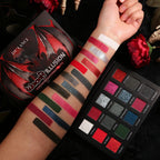 DE´LANCI Warcraft Illusion 15-Color Red & Black Pigment Eyeshadow Palette