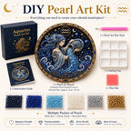 🔥 LAST DAY 49% OFF – ✨ Premium 3D Pearl 12 Zodiac Signs Art Kit | Luxury Flocked Canvas with Scratch-Resistant Non-Fading Pearl Beads DIY Handmade Astrology Decor ♈🌙💎