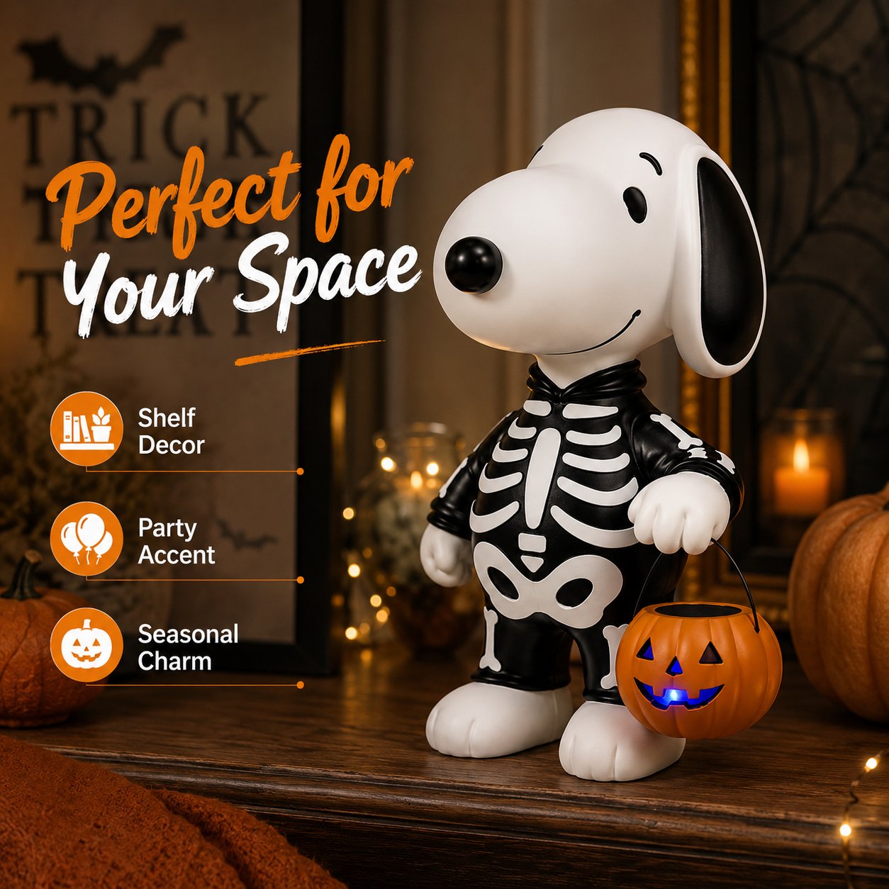 🎃 Light Up Halloween with the Cutest Skeleton Pup! 🐶✨
