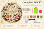 ✝️💐 Cross, Flowers & Dove Diamond Art Hanging Ornament Kit – A Relaxing DIY Craft Filled with Faith & Peace ✨🙏