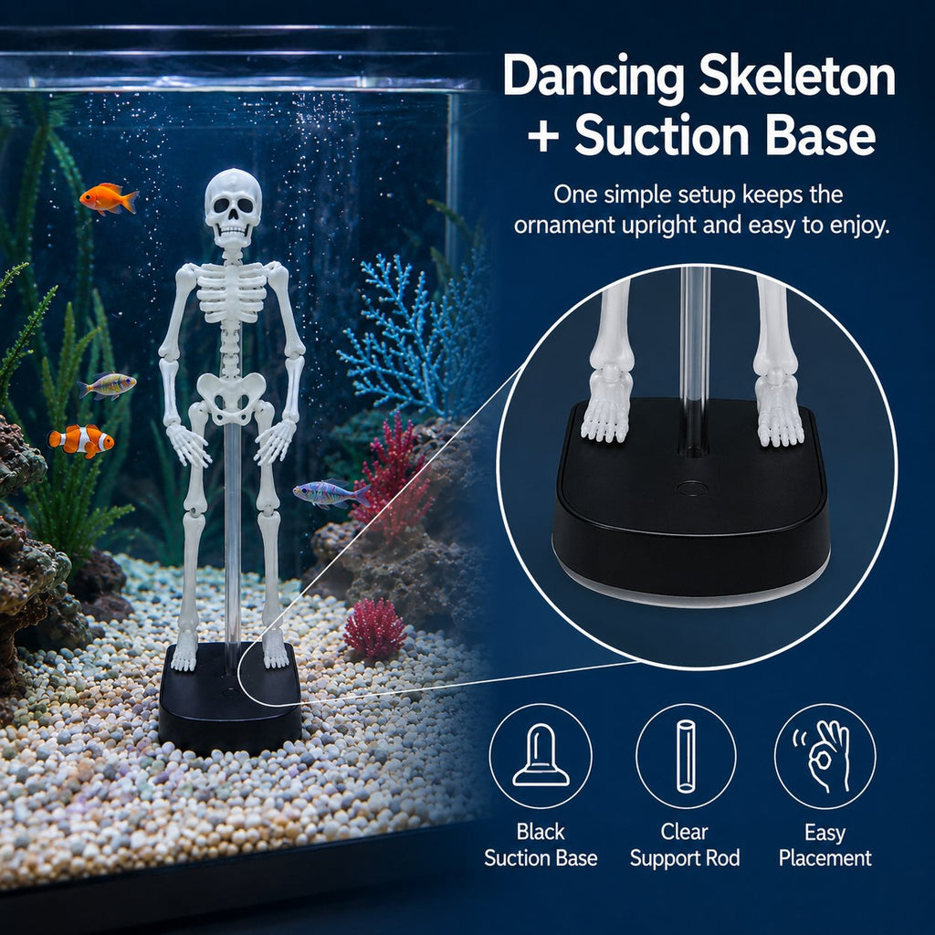 ⭐Up to 50% OFF – 2026 Sale🔥White Underwater Dancing Skeleton Bath Toy With Suction Base