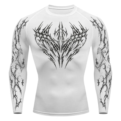 Void Eye Compression long sleeve [White Rune]