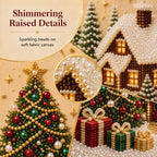 🧘Relaxing & Beginner-Friendly-🎄🎅 Premium 3D Pearl Christmas Wall Art Kit