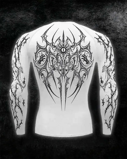 Void Eye Compression long sleeve [White Rune]