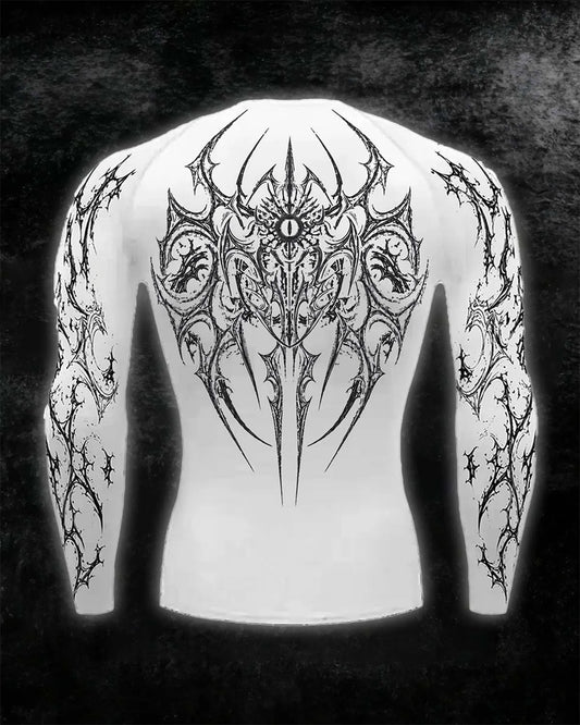 Void Eye Compression long sleeve [White Rune]