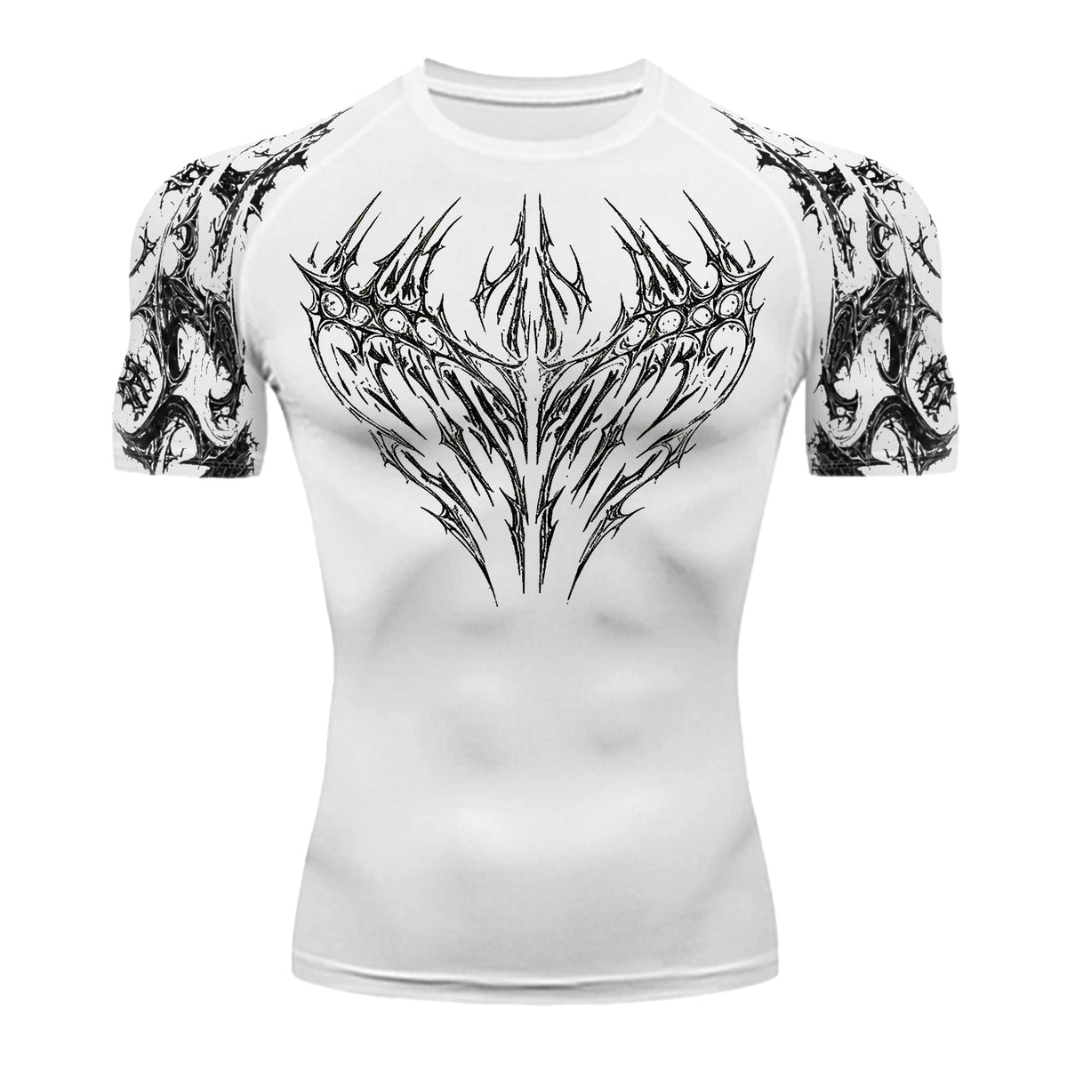 Void Eye Compression Tee [White Rune]