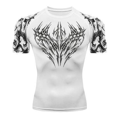 Void Eye Compression Tee [White Rune]