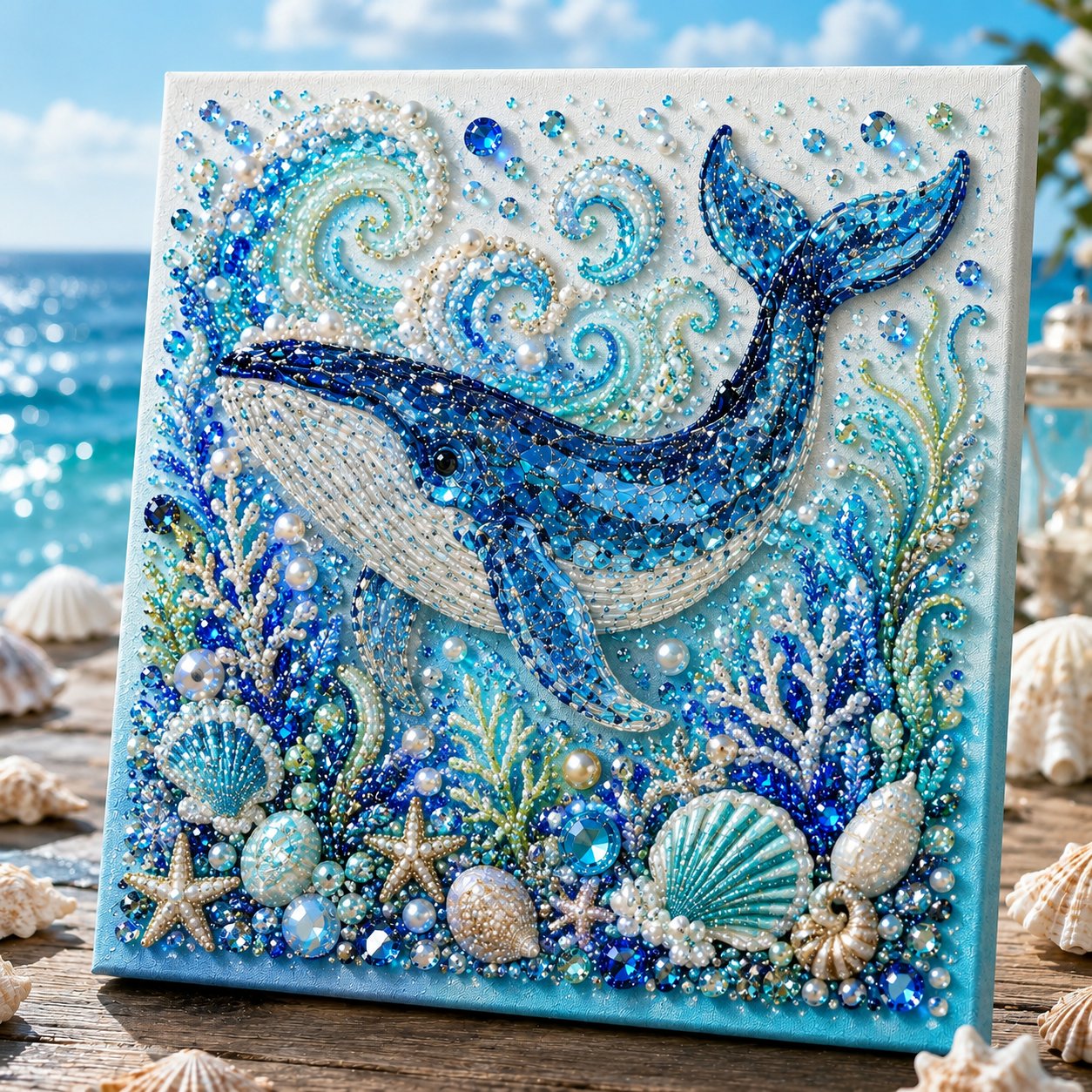 🔥 Last Day 49% OFF - 🌊✨ Ocean Theme Pearl Art DIY Kit – Relaxing DIY Craft to Create Stunning Coastal Artwork (📦Buy 2 Free Shipping)