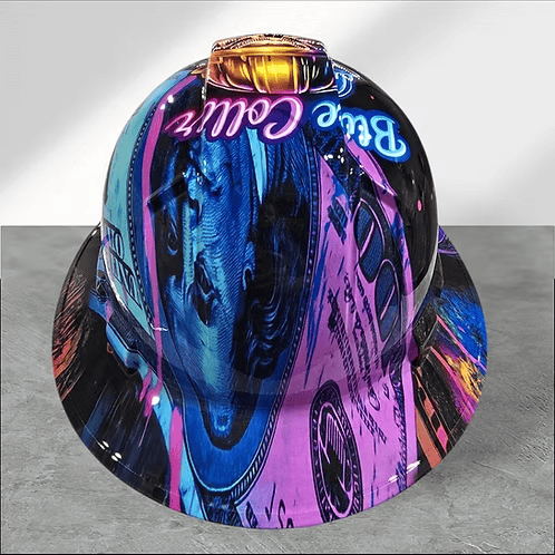 🔥Father‘s Day 50% OFF 👷‍♂️ Blue Collar Daddy Hydro-Dipped Hard Hat | Industrial Rigid Impact-Resistant Safety Helmet with Full-Wrap Gloss Artwork