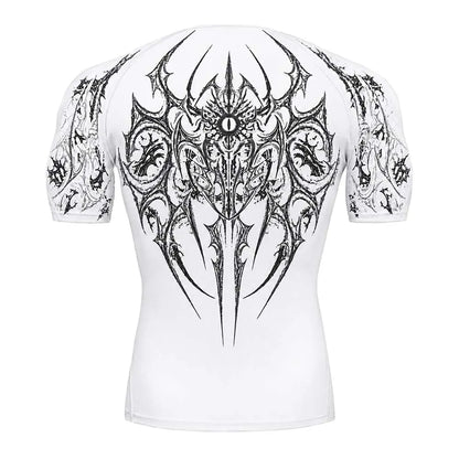 Void Eye Compression Tee [White Rune]