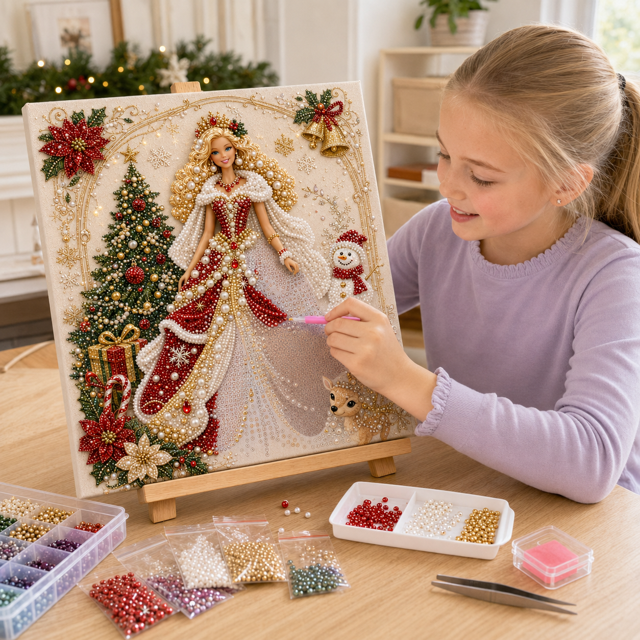 Last Day 49% OFF - Fashion Doll Pearl Art DIY Kit