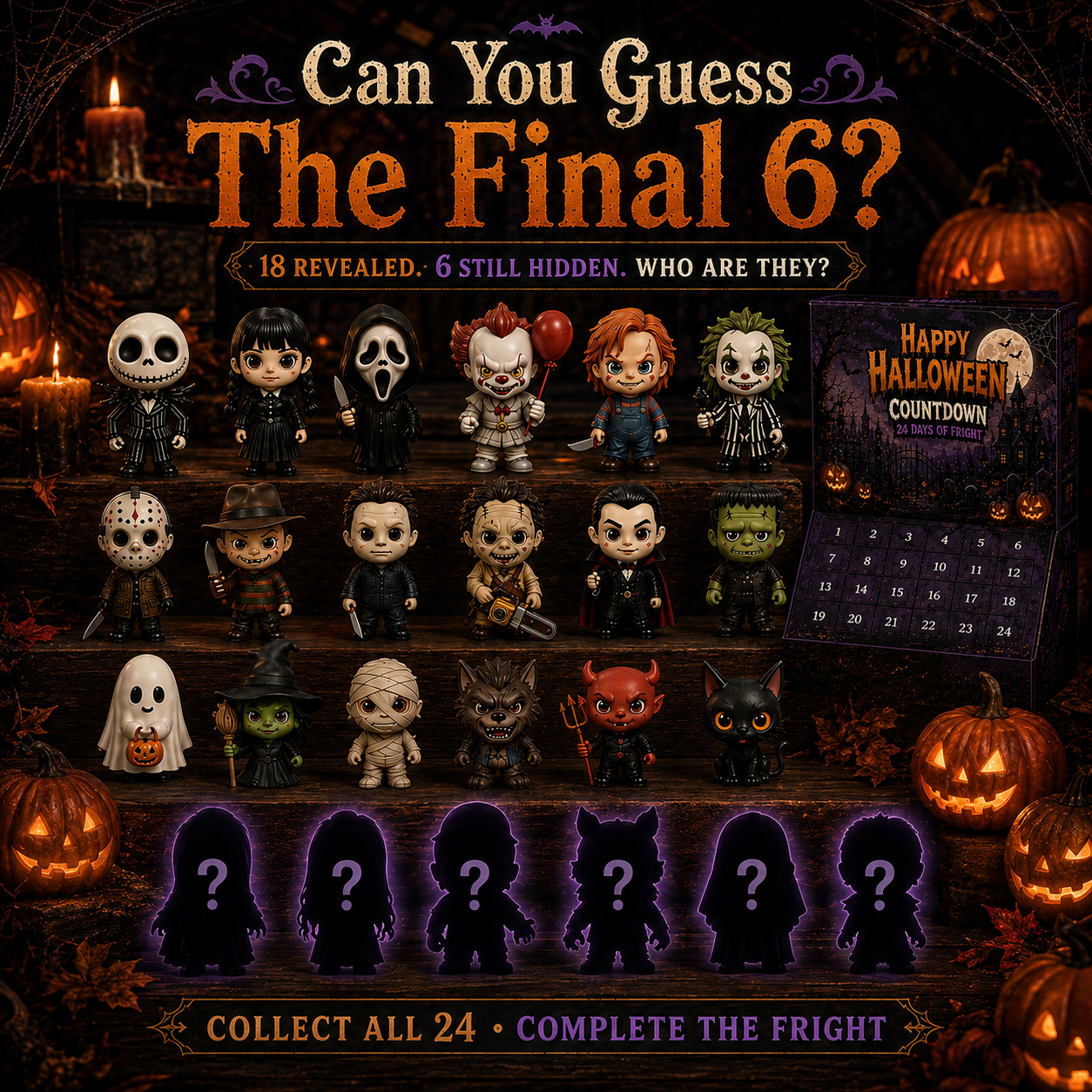 🔥Limited 50% OFF👻Spooky Countdown 🕯️|🎃 24 Days of Halloween Surprises👻One Surprise a Day.🔥 Endless Halloween Fun.🌟